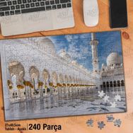 Asil Hobi Şeyh Zayed Camii-Kubbe-Minare Yapboz-Ayak Destekli Çerçeveli 240 Parça Puzzle