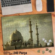 Asil Hobi Şeyh Zayed Camii-Minare-Mimari Yapboz-Ayak Destekli Çerçeveli 240 Parça Puzzle