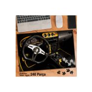 Asil Hobi Spor Araba-Direksiyon-Araç Yapboz-Ayak Destekli Çerçeveli 240 Parça Puzzle