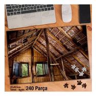Asil Hobi Tahta Ev-Çatıkatı-Pencere-Mimari Yapı Yapboz-Ayak Destekli Çerçeveli 240 Parça Puzzle