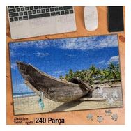 Asil Hobi Tahta Sandal-Palmiye Ağaçları-Deniz Yapboz-Ayak Destekli Çerçeveli 240 Parça Puzzle