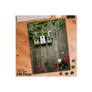 Asil Hobi Tahta Üzerinde-Kuş Kafesi-Çiçekler Yapboz-Ayak Destekli Çerçeveli 240 Parça Puzzle