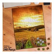 Asil Hobi Tarla-Ekin-Bahçe-Gün Batımı-Doğa Yapboz-Ayak Destekli Çerçeveli 240 Parça Puzzle