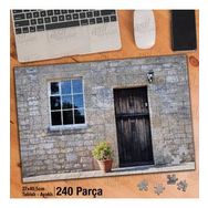 Asil Hobi Taş Duvar-Dekor-Pencere-Kapı Yapboz-Ayak Destekli Çerçeveli 240 Parça Puzzle