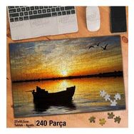 Asil Hobi Tekne-Gün Batımı-Deniz-Martı Yapboz-Ayak Destekli Çerçeveli 240 Parça Puzzle