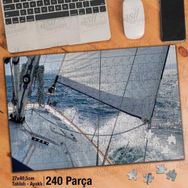 Asil Hobi Tekne-Yelken-Deniz-Dalgalar-Doğa Yapboz-Ayak Destekli Çerçeveli 240 Parça Puzzle
