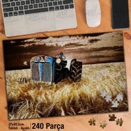 Asil Hobi Terk Edilmiş Paslı Traktör-Tarla-Buğday Yapboz-Ayak Destekli Çerçeveli 240 Parça Puzzle