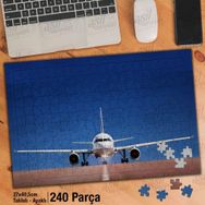 Asil Hobi Uçak Pisti-Uçak-Gökyüzü-Ulaşım Yapboz-Ayak Destekli Çerçeveli 240 Parça Puzzle