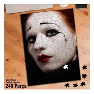 Asil Hobi Üzgün Paylanço-Makyaj-Yüz Yapboz-Ayak Destekli Çerçeveli 240 Parça Puzzle