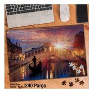 Asil Hobi Venedik-Gondol-Gün Batımı Yapboz-Ayak Destekli Çerçeveli 240 Parça Puzzle