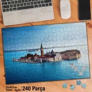Asil Hobi Venedik-İtalya-San Giorgio Adası-Manzara Yapboz-Ayak Destekli Çerçeveli 240 Parça Puzzle
