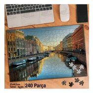 Asil Hobi Venedik-Şehir-Evler-Göl-Tekneler Yapboz-Ayak Destekli Çerçeveli 240 Parça Puzzle