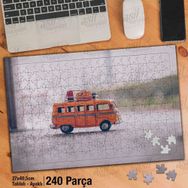 Asil Hobi Woswos-Araba-Münibüs-Tatil Yapboz-Ayak Destekli Çerçeveli 240 Parça Puzzle