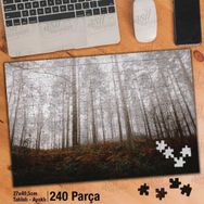 Asil Hobi Yaprakları Dökülen Ağaç Dalları-Orman Yapboz-Ayak Destekli Çerçeveli 240 Parça Puzzle