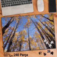 Asil Hobi Yaprakları Dökülmüş Ağaçlar-Orman-Doğa Yapboz-Ayak Destekli Çerçeveli 240 Parça Puzzle