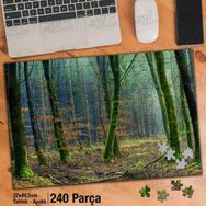 Asil Hobi Yeşil Gövdeli Ağaçlar-Orman-Bitki Yapboz-Ayak Destekli Çerçeveli 240 Parça Puzzle