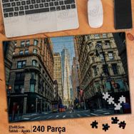 Asil Hobi Yüksek Binalar-Mimari-Cadde-New York Yapboz-Ayak Destekli Çerçeveli 240 Parça Puzzle