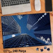 Asil Hobi Yüksek Binalar-Perspektif Çekim Yapboz-Ayak Destekli Çerçeveli 240 Parça Puzzle