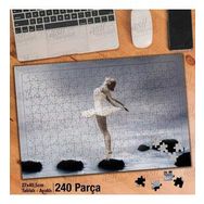 Asil Hobi Zarif Balerin-Kadın-Beyaz Elbise Yapboz-Ayak Destekli Çerçeveli 240 Parça Puzzle