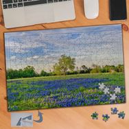 Asilmeydan 425033979 240 Parça Lavanta Bahçesi Yeşil Ağaçlar Puzzle Yapboz Tablo
