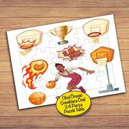 Asilmeydan 427357095 24 Parça Basketbol Sporu Pota Çocuk Puzzle Yapboz Tablo