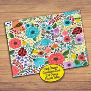 Asilmeydan 427476622 24 Parça Renkli Çiçekler Uğur Böceği Çocuk Puzzle Yapboz Tablo