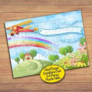 Asilmeydan 428099216 24 Parça Gökyüzündeki Teyyare Uçak Çocuk Puzzle Yapboz Tablo