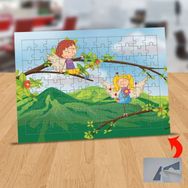 Asilmeydan 433104364 99 Parça Daldaki Sevimli Melekler Puzzle Yapboz Tablo