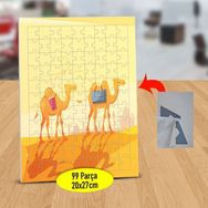 Asilmeydan 433120007 99 Parça Çölde Giden Develer Puzzle Yapboz Tablo