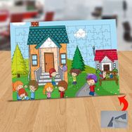 Asilmeydan 433130355 99 Parça Eğlenen Sevecen Çocuklar Puzzle Yapboz Tablo