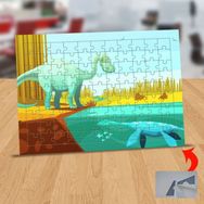 Asilmeydan 433195428 99 Parça Denize Bakan Dinozor Puzzle Yapboz Tablo