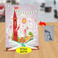 Asilmeydan 433203928 99 Parça Kitaptan Çıkan Dünya Puzzle Yapboz Tablo