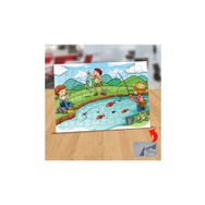Asilmeydan 433213610 99 Parça Balık Tutan Çocuklar Puzzle Yapboz Tablo