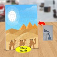 Asilmeydan 433215519 99 Parça Çölde Yürüyen Develer Puzzle Yapboz Tablo