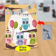 Asilmeydan 433438120 99 Parça Parti Yapan Baykuşlar Puzzle Yapboz Tablo