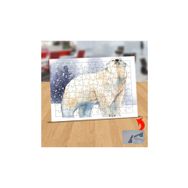 Asilmeydan 433448495 99 Parça Kar Altında Kutup Ayısı Puzzle Yapboz Tablo