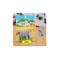 Asilmeydan 433453087 99 Parça Doğal Ortamında Gergedan Puzzle Yapboz Tablo