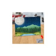 Asilmeydan 433458657 99 Parça Dolunayda Nehirli Orman Puzzle Yapboz Tablo
