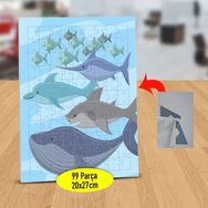 Asilmeydan 433465840 99 Parça Neşeli Sürü Balıklar Puzzle Yapboz Tablo
