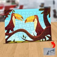 Asilmeydan 433486958 99 Parça Ağaçtaki Gagalı Kuşlar Puzzle Yapboz Tablo