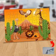 Asilmeydan 433507566 99 Parça Çölde Vahşi Hayvanlar Puzzle Yapboz Tablo