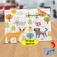 Asilmeydan 433531109 99 Parça Çiçekli Hayvanlar Puzzle Yapboz Tablo