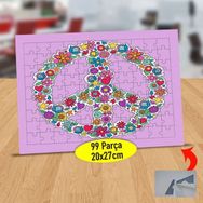 Asilmeydan 433556697 99 Parça Çiçekli Barış Çemberi Puzzle Yapboz Tablo