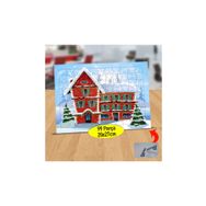 Asilmeydan 433578483 99 Parça Karlı Çatılı Ev Puzzle Yapboz Tablo