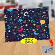 Asilmeydan 433739866 99 Parça Renkli Yıldızlar Ve Aylar Puzzle Yapboz Tablo