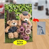 Asilmeydan 433750371 99 Parça Çiçekli Sevimli Ayıcıklar Puzzle Yapboz Tablo