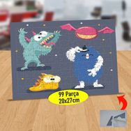 Asilmeydan 433750643 99 Parça Eğlenen Canavarlar Puzzle Yapboz Tablo