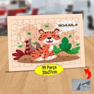 Asilmeydan 433768641 99 Parça Küçük Kükreyen Kaplan Puzzle Yapboz Tablo