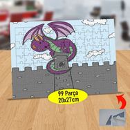 Asilmeydan 433779359 99 Parça Kaleyi Saran Ejderha Puzzle Yapboz Tablo