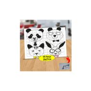 Asilmeydan 433813223 99 Parça Çizimsel Sevimli Hayvanlar Puzzle Yapboz Tablo